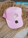 Here for the Boos Trucker Hat: Pink