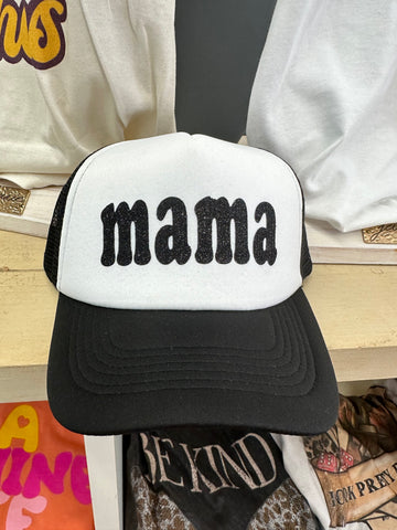 Mama Trucker Hat: Black