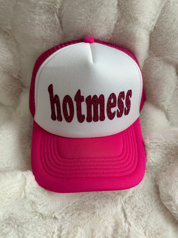 Hotmess Trucker Hat: Pink