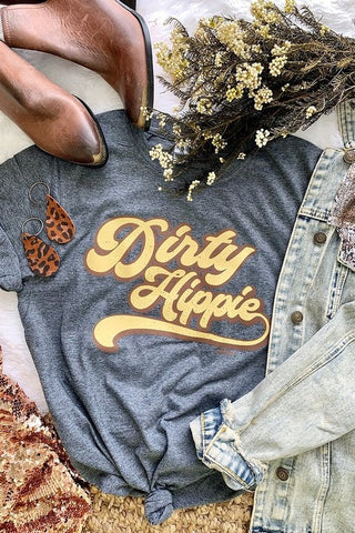Dirty Hippie Tee: Charcoal