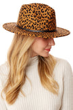 Leopard Panama Hat: Camel