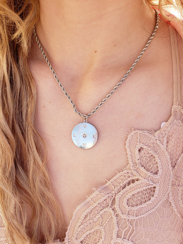 LOVE Chain Necklace: Silver