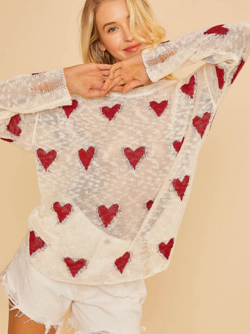 All Hearts Sweater: Off White