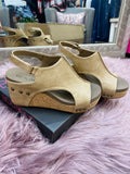 Carley Wedges: Smooth Taupe