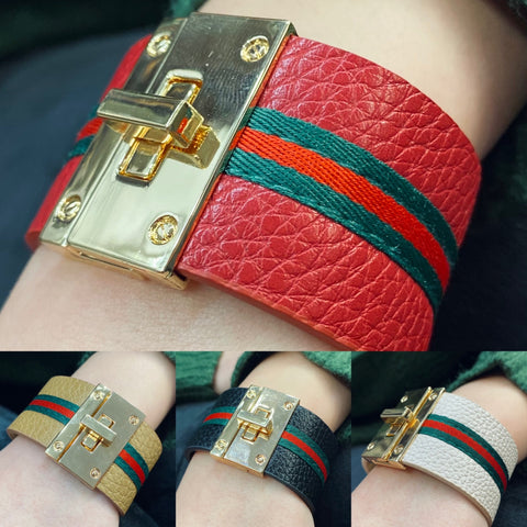 Striped Cuff Bracelet: Multi
