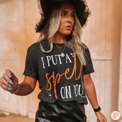 I Put a Spell On You Tee: Charcoal