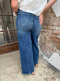 Sage Wide Leg Jeans: Dark Wash