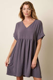 Breezy Beautes Dress: Lilac Gray