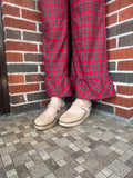 Plaid Tidings Pants: Red Tartan