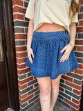 Dotted Doll Mini Skirt: Denim
