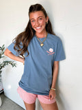 Bases Loaded Guest Check Tee: Slate Blue