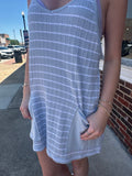 Seabreeze Crochet Dress: Halogen Blue/ White