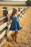 Little Miss Rodeo Dress: Denim
