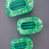 Spring Splash Flat Round Hair Clip: Medium