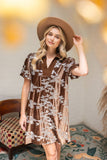 Moonlit Garden Dress: Brown