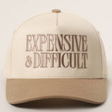 Expensive & Difficult Trucker Hat: White Camo