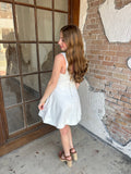 Denim Daydream Dress: White