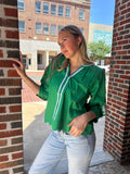 Crisp Mornings Top: Kelly Green