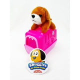 Adorable Plush Puppy Toy with Carrier: MIX COLOR
