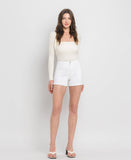 Becs Denim Shorts: Optic White