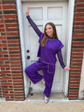 Weekend Win Lounge Set: Purple