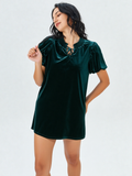 Vera Velvet Dress: Green
