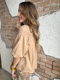 Gather Together Top: Taupe