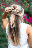 Square Hair Clip Blonde Tortoise: Large
