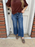 Ruth Wide Leg Jeans: Dark Wash