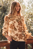 Fireside Florals Blouse: Sand Multi