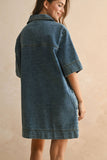 Southern Stroll Denim Shift Dress: Medium Wash