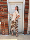 Coming Up Roses Joggers: Vintage Mocha