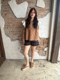 Saddle Up Suede Top : Camel