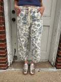 Vintage Charm Pants: White Multi