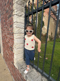 Strawberry Swirl Kids Set: Cream/Denim