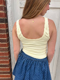 Scallop Trim Tank: Pale Banana