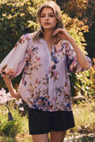 PLUS The Easter Hues Blouse: Lavender Multi