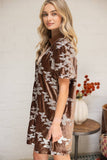 Moonlit Garden Dress: Brown