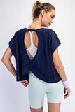 Feel Free Open Back Top: Admiral Navy
