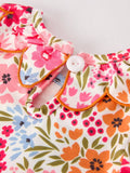 Pumpkins & Petals Romper: Pink Multi