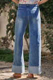 Camden Cuffed Denim: Medium Wash