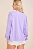 Mardi Gras Patchwork Pullover Top: Purple