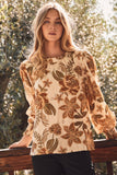 Fireside Florals Blouse: Sand Multi