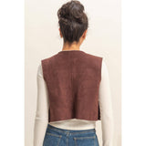 Sugar & Suede Vest: Chesnut