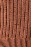 Braided Beauty Knit Top: Camel
