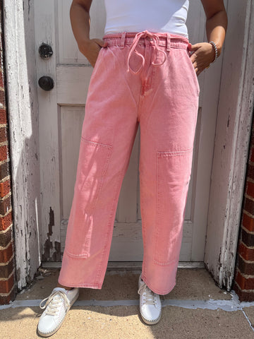Bubblegum Barrel Jeans: Pink Wash