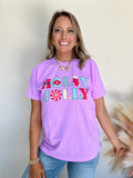 RESTOCKED Holly Jolly Christmas Tee: Purple