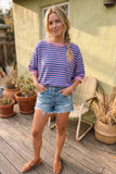 Perfectly Striped Top: Pink/ Royal