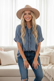 Fringe Benefits Chambray Top: Denim