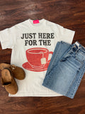 Here For The Tea Tee: White